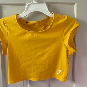 Yellow Gymshark Crop Top